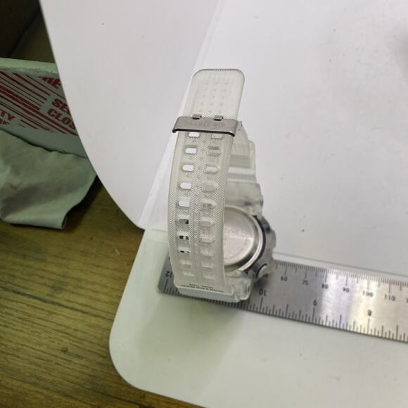 Mens Stryve Clear Multifunction Watch Works New Battery